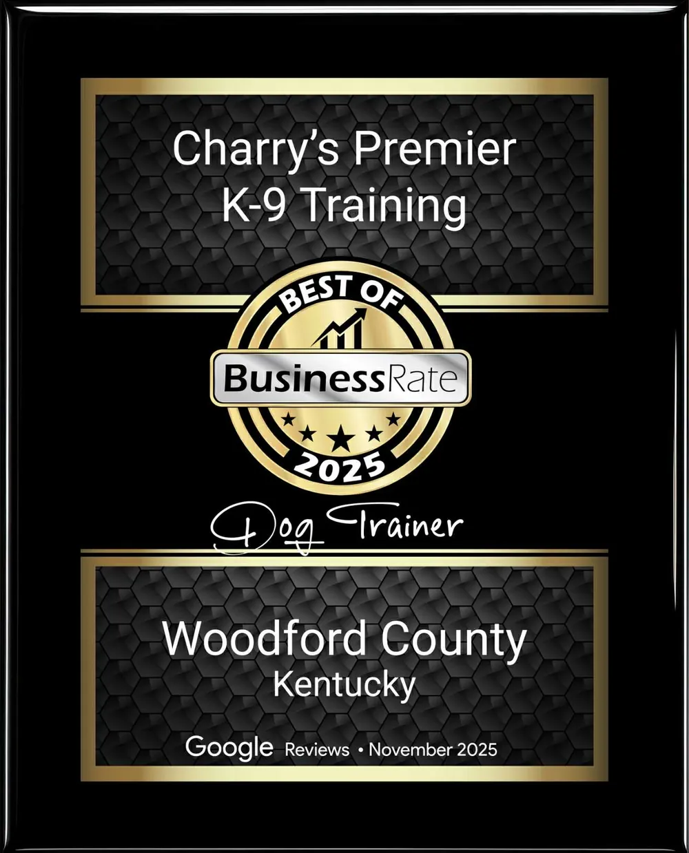 Brian Charry, founder of Charry's Premier K-9 Training